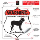 Presa Canario! Property is Protected Badge Sign or Sticker-4