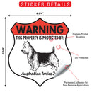 Australian Terrier! Property is Protected Badge Sign or Sticker-2