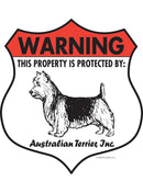 Australian Terrier! Property is Protected Badge Sign or Sticker-1
