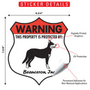 Beauceron! Property is Protected Badge Sign or Sticker-2