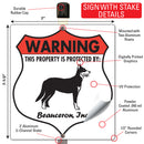 Beauceron! Property is Protected Badge Sign or Sticker-4