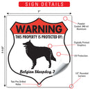 Belgian Sheepdog! Property is Protected Badge Sign or Sticker-3