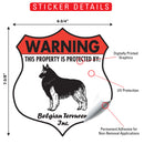Belgian Tervuren! Property is Protected Badge Sign or Sticker-2