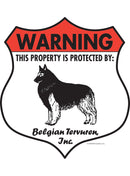 Belgian Tervuren! Property is Protected Badge Sign or Sticker-1