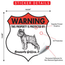Brussels Griffon! Property is Protected Badge Sign or Sticker-2