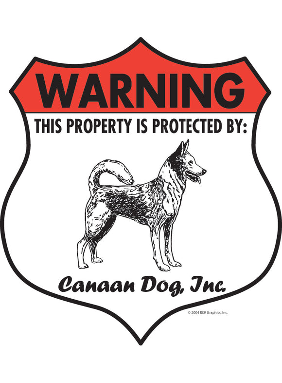 Canaan Dog! Property Patrolled Badge Sign or Sticker