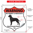Curly-Coated Retriever! Property is Protected Badge Sign or Sticker-3