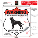Curly-Coated Retriever! Property is Protected Badge Sign or Sticker-4