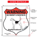 English Foxhound! Property is Protected Badge Sign or Sticker-2