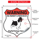 English Springer Spaniel! Property is Protected Badge Sign or Sticker-3