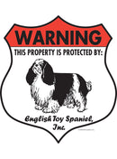 English Toy Spaniel! Property is Protected Badge Sign or Sticker-1