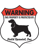 Field Spaniel! Property is Protected Badge Sign or Sticker-1