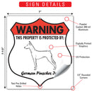 German Pinscher! Property is Protected Badge Sign or Sticker-3