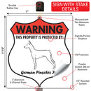 German Pinscher! Property is Protected Badge Sign or Sticker-4