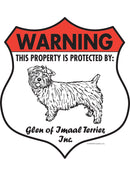 Glen of Imaal Terrier! Property is Protected Badge Sign or Sticker-1