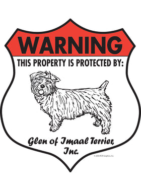 Glen of Imaal Terrier! Property Patrolled Badge Sign or Sticker