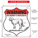 Goldendoodle! Property is Protected Badge Sign or Sticker-3