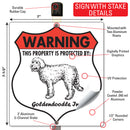Goldendoodle! Property is Protected Badge Sign or Sticker-4