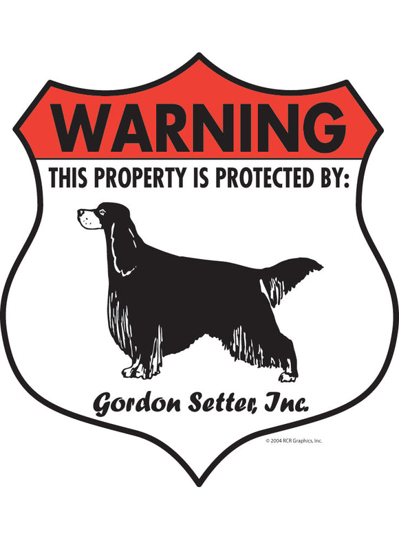 Gordon Setter! Property Patrolled Badge Sign or Sticker
