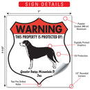 Greater Swiss Mountain Dog! Property is Protected Badge Sign or Sticker-3