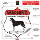 Greater Swiss Mountain Dog! Property is Protected Badge Sign or Sticker-4