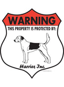 Harrier! Property is Protected Badge Sign or Sticker-1