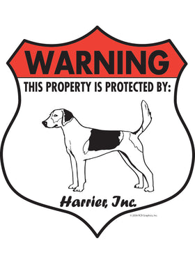 Harrier! Property Patrolled Badge Sign or Sticker
