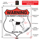 Harrier! Property is Protected Badge Sign or Sticker-4