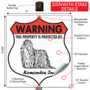Komondor! Property is Protected Badge Sign or Sticker-4