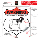 Leonberger! Property is Protected Badge Sign or Sticker-4