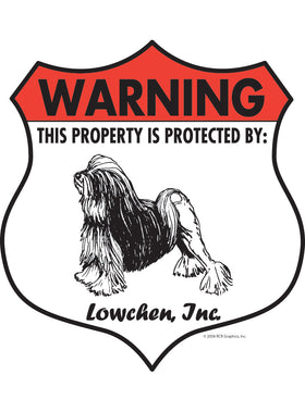 Lowchen! Property Patrolled Badge Sign or Sticker