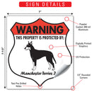 Manchester Terrier! Property is Protected Badge Sign or Sticker-3