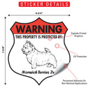 Norwich Terrier! Property is Protected Badge Sign or Sticker-2
