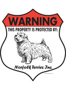 Norfolk Terrier! Property is Protected Badge Sign or Sticker-1