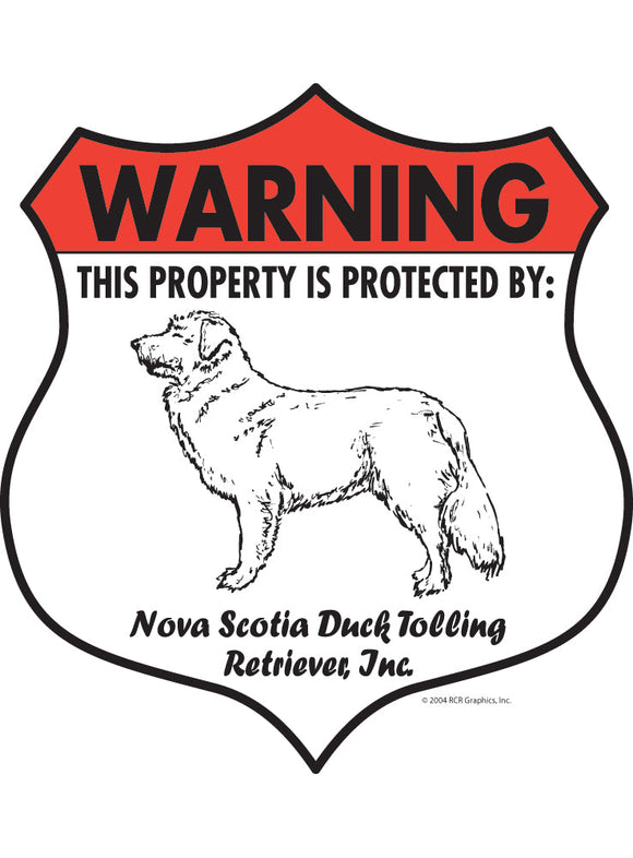 Nova Scotia Duck Tolling Retriever! Property Patrolled Badge Sign or Sticker