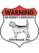Otterhound! Property is Protected Badge Sign or Sticker-1