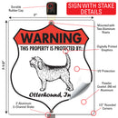 Otterhound! Property is Protected Badge Sign or Sticker-4