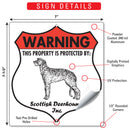 Scottish Deerhound! Property is Protected Badge Sign or Sticker-3