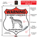 Scottish Deerhound! Property is Protected Badge Sign or Sticker-4
