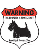 Scottish Terrier! Property is Protected Badge Sign or Sticker-1
