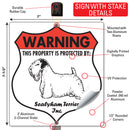 Sealyham Terrier! Property is Protected Badge Sign or Sticker-4