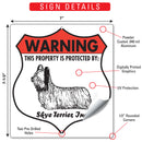 Skye Terrier! Property is Protected Badge Sign or Sticker-3