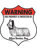 Skye Terrier! Property is Protected Badge Sign or Sticker-1