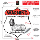 Skye Terrier! Property is Protected Badge Sign or Sticker-4