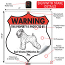 Wheaten Terrier! Property is Protected Badge Sign or Sticker-4