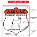Toy Fox Terrier! Property is Protected Badge Sign or Sticker-3