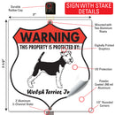 Welsh Terrier! Property is Protected Badge Sign or Sticker-4