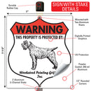 Wirehaired Pointing Griffon! Property is Protected Badge Sign or Sticker-4