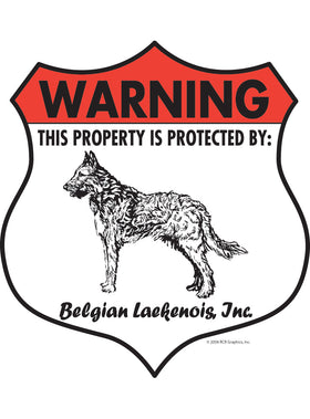 Belgian Laekenois! Property Patrolled Badge Sign or Sticker