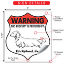 Dachshund! Property is Protected Badge Sign or Sticker-3